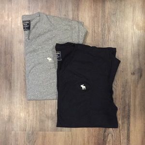 Black and Gray V neck shirts